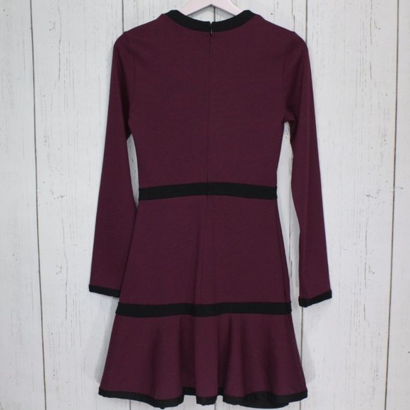 Revolve NBD Burgundy Long Sleeve Mini Dress M - Picture 4 of 9